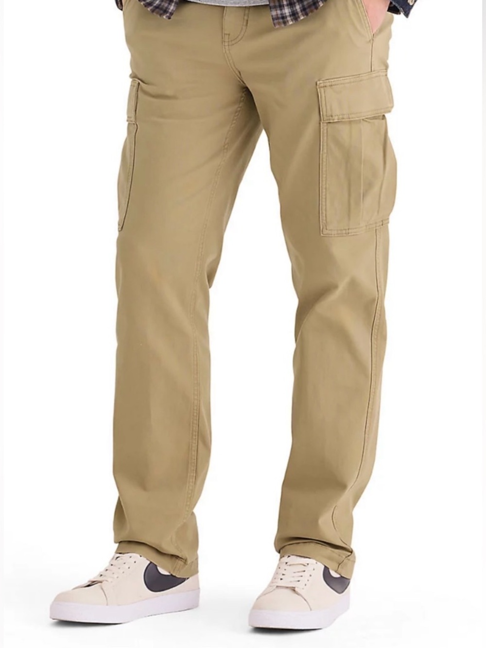 DOCKERS® Men’s Khaki Cargo Pants - Casual Straight Fit Size W54 -L30
